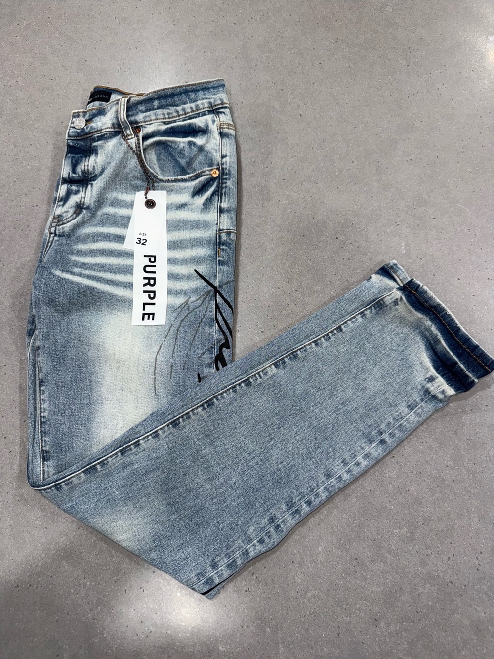 Purplebrand Slim Straight Men’s Jeans in Light Blue Wash